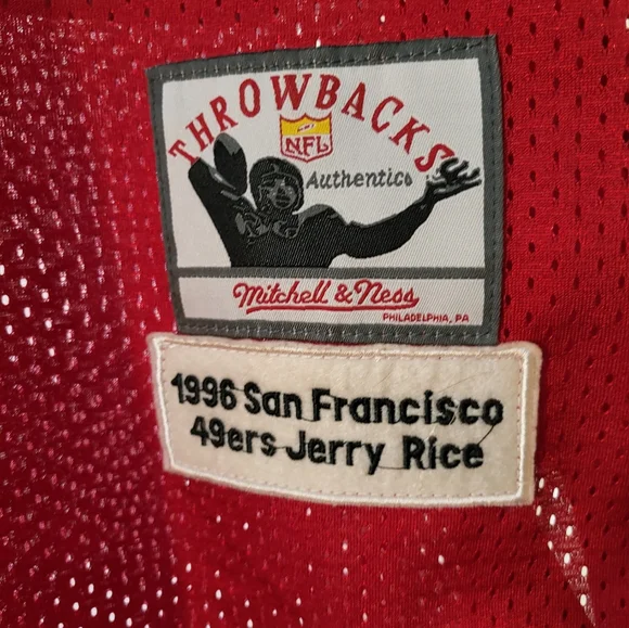 Mitchell & Ness Jerry Rice San Francisco 49ers Mesh Foootball Champion.  Size 50 - Picture 4 of 4